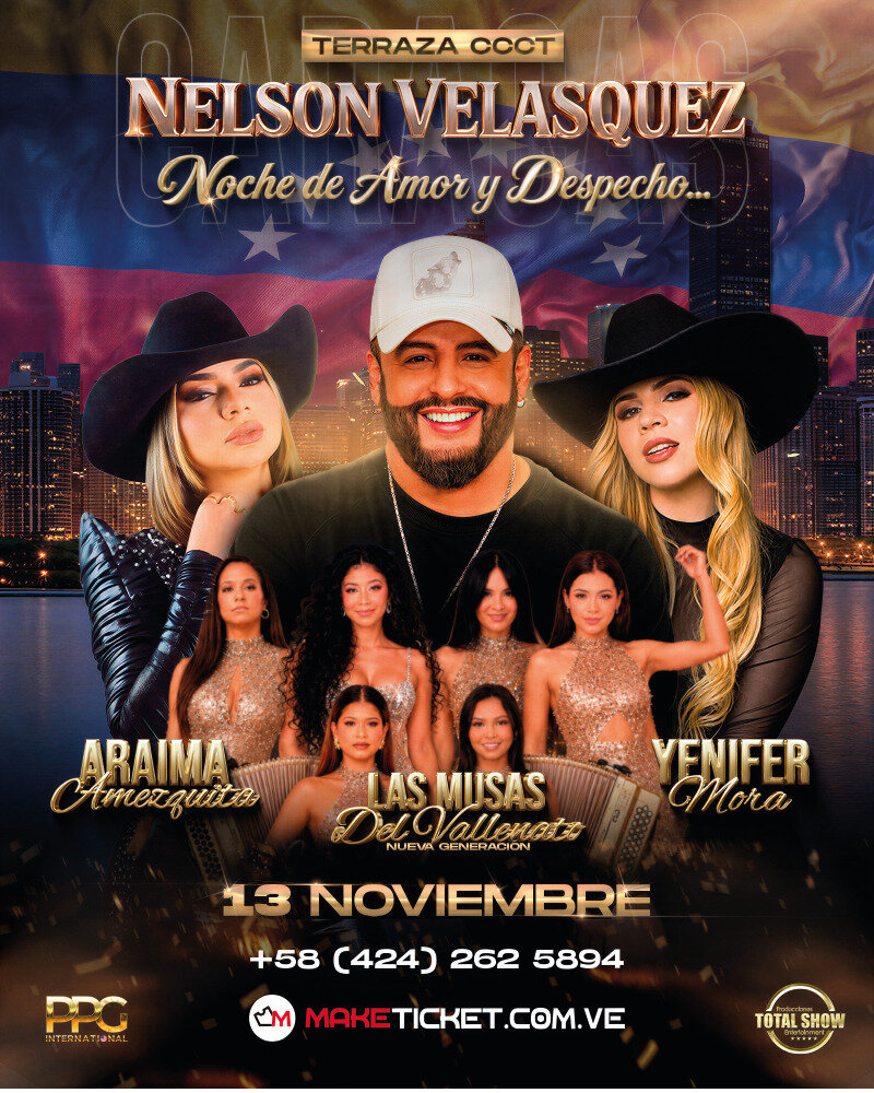 Nelson Velásquez y Las Musas del Vallenato en Caracas